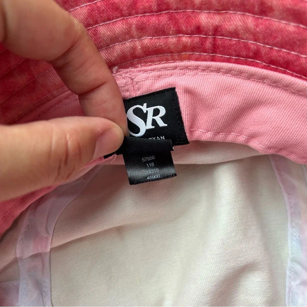 By Samii  Ryan Blue Pink Yellow Tie Dye Bucket Hat - Picture 10 of 14
